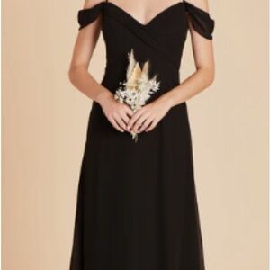 Birdy Grey Black Off-Shoulder Wedding Dress